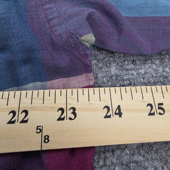 Ralph Lauren Shirt Womens 4 Multi Plaid Madras Long Sleeve Pocket Button Down - Picture 6 of 16